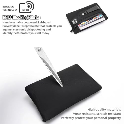Image of RFID Hidden Clip Stash Money Belt - Ultra Thin Anti-Theft Travel Pouch with Credit Card Slots for Women /Men, Perfect for International Travel, Daily Commute & Outdoor Activities (Green)