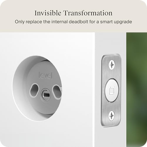 Image of Level Bolt Smart Deadbolt - Make Your Lock Smart Without Changing Keys or Hardware - Matter-Over-Thread - Keyless & Remote Access via Apple, Alexa, Google Home, SmartThings