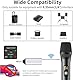 DigitConvert UHF Dual Metal Dynamisches Kabelloses Mikrofon System mit wiederaufladbarem Empfänger, 200 Fuß Empfangsbereich für DJ-PA-System, Gesang, Konferenz, Kirche, Party, Hochzeit