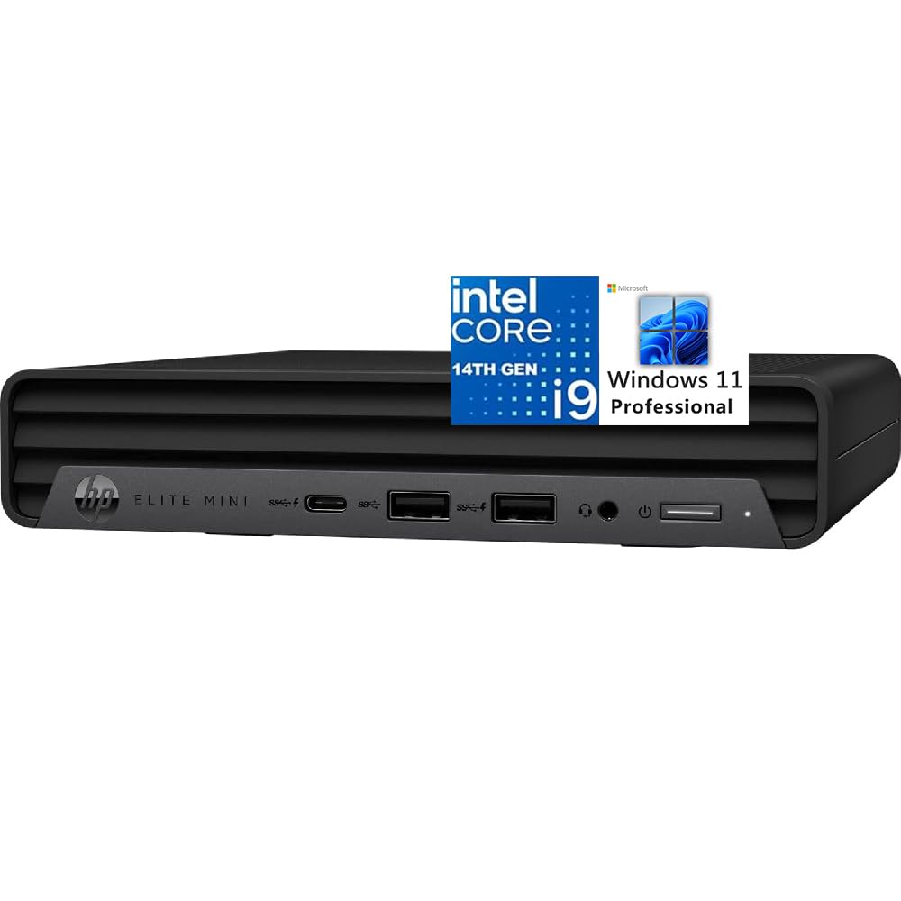 HP Mini PC Desktop Computer, Elite Mini 800 G9 with Intel i9-14900T up to 5.5 GHz, (32GB RAM, 1TB SSD), Triple 4K Display Support, 6X USB Ports,