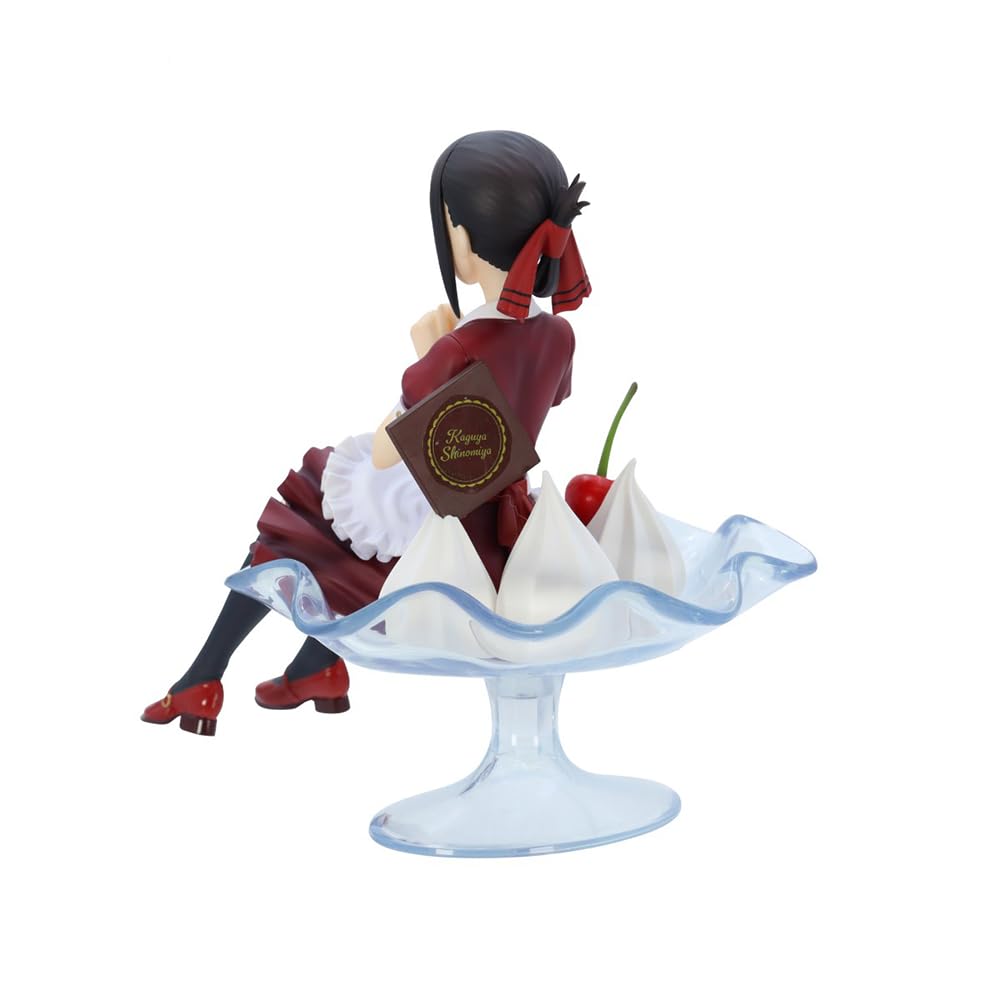 DEXSHUN Shinomiya Kaguya figurka Anime Shinomiya Kaguya/Fujiwara Chika, kubek deserowy, siedzący, figurka, model PCW, figurka akcji, anime, merch, dekoracja, ornamenty, prezent dla fanów, 13 cm