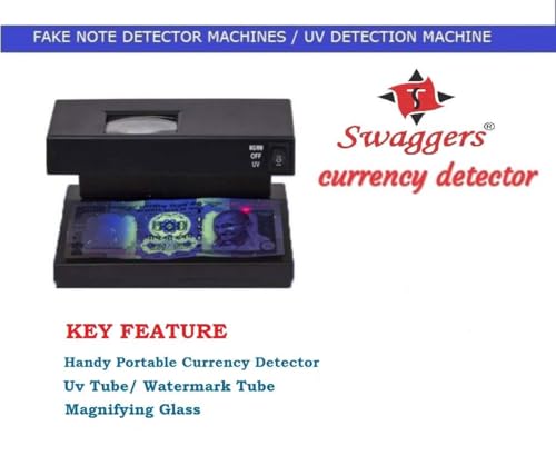 Image of swaggers Mini UV Fake Note Detector /Duplicate Money Detector Machine with Blue and White Light- Compact