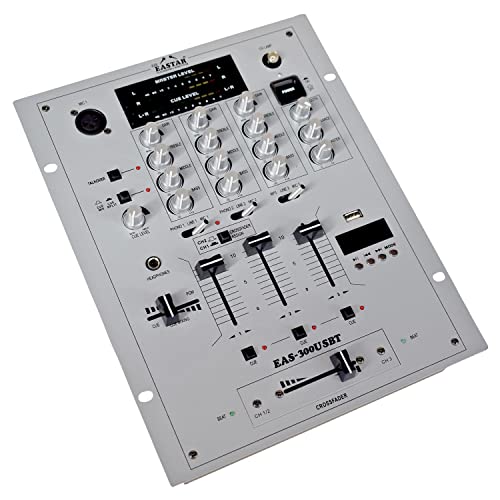 Image of kh Professional 3 Channel DJ Mixer USB Audio Mixer, Bluetooth, Headphone, DJ Mixer, 3 Stereo clannel Pro DJ Mixer.