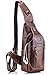 BULLCAPTAIN Genuine Leather Men Sling Bags Casual Crossbody Bag Chest Shoulder Bag Travel Hiking Backpack (Brown), 15cm(5.91inch) x 8cm(3.15inch) x 30cm(11.81inch)