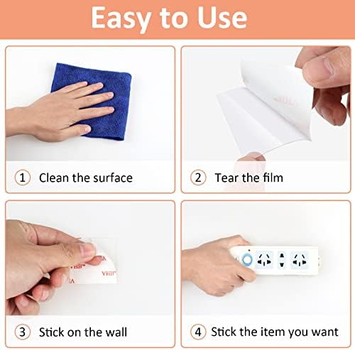 Ailvor Double Sided Sticky Pads, 60pcs Transparent Sticky Pads Heavy Duty, Traceless Adhesive Mounting Tape for Walls, Floors, Plastic, Metal, Glass (Squares, Round)