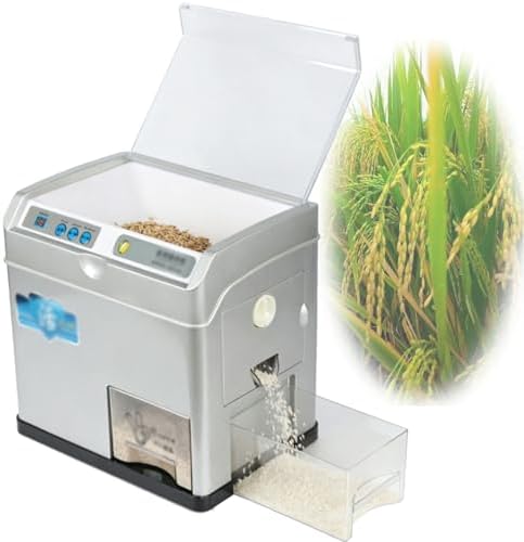 Electric Rice Huller and Peeling Machine, Automatic Paddy Sheller, Low Noise Grain Mill for Home and Small Farms, Efficient Rice Milling, Durable Household Food Processor