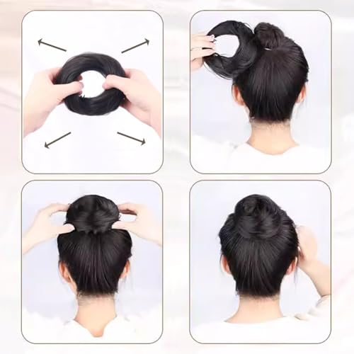 Postiche queue de cheval marron clair pour un chignon parfait au bureau