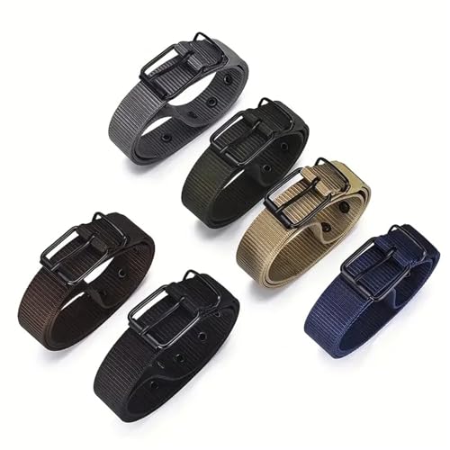 Men's Durable Nylon Canvas Belt With Prong Buckle Work Belt For Everyday Wear3