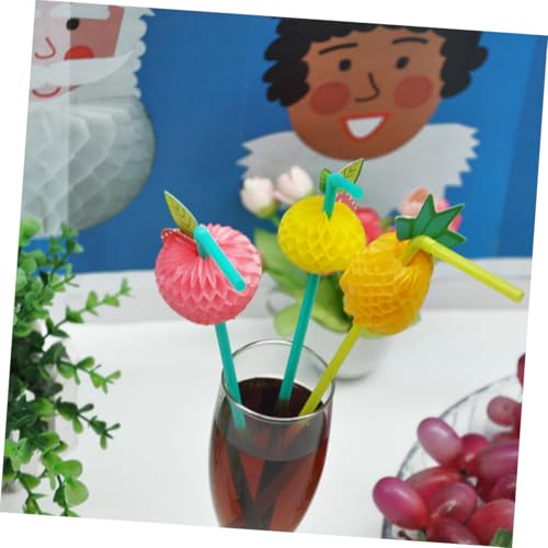 24 pitillos desechables de plástico coloridos para fiesta miniatura 5