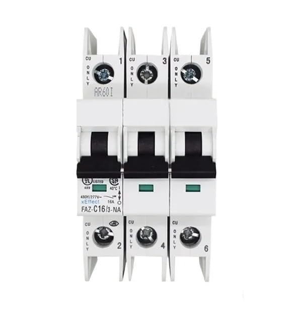 Disyuntor FAZ-C16/3-NA para salvaguardar sus circuitos eléctricos de cortes y sobrecargas.