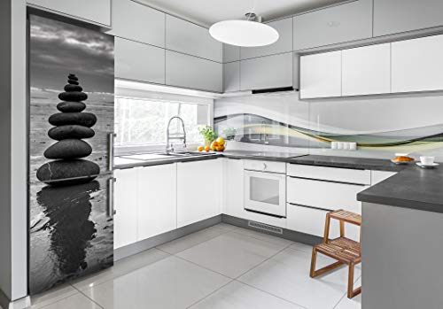 Película autoadhesiva refrigerador 70x190 pegantería pared diseño playa 3
