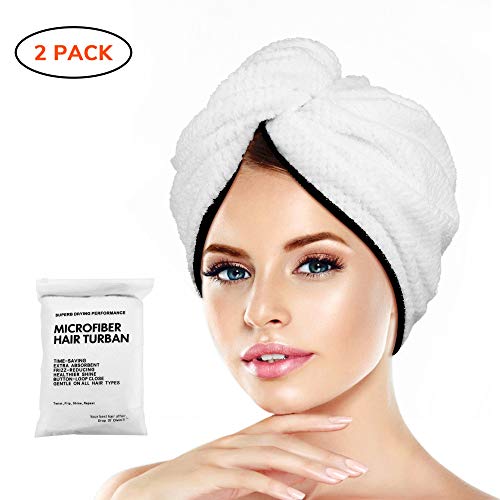 Microfiber Hair Towel Wrap Turban - Quick Dry Head Wraps Women Towel Hair