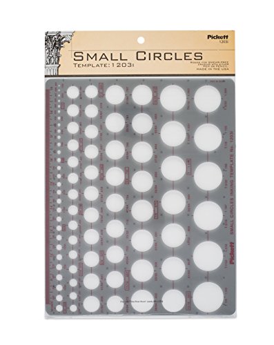 Alvin 1203I petits cercles dessin template pour tracer sans compas et éviter de percer le papier