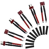 JVSRM T Plug Female and Male Connectors with 12awg Silicone Wire for Rc Lipo Battery Connector Drone car (3 Pair)