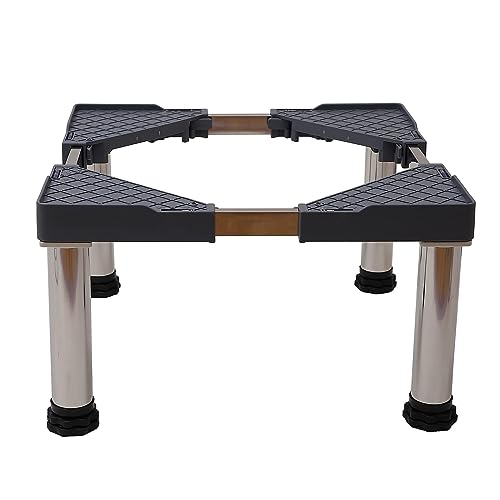 Base de lavadora ajustable de 10 a 25 cm de altura, alfombrilla antivibración para refrigerador y congelador de 50 a 75 cm, soporte duradero para muebles para lavavajillas y electrodomésticos