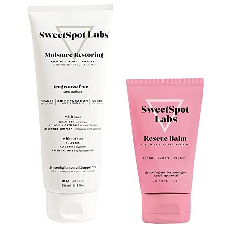 SweetSpot Labs Bundle: Moisture Restoring Body Wash 8 oz + Rescue Balm 2 oz