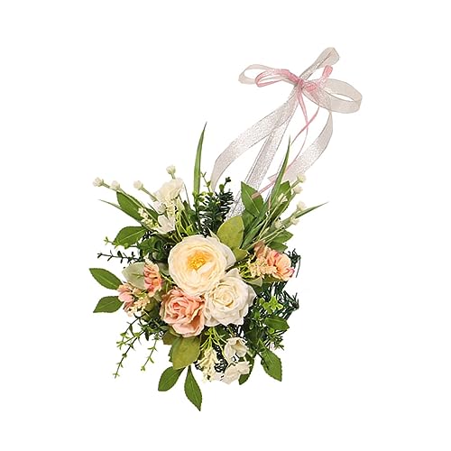 GLEAVI Guirnalda Artificial Colgante Flores Exterior Rosas para Coronas de Puerta de Primavera Adorno de decoración de la Puerta de Entrada de Primavera el plastico Vistoso