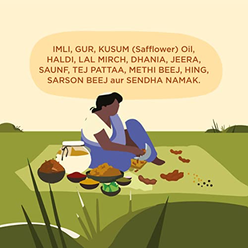 Image of Two Brothers Organic Farms - Tamarind Pickle (300g) | Tangy and Spicy Imli Pickle | Authentic Indian Imli Ka Achaar | Homemade Goodness of Sweet Tamarind | Versatile & Flavorful Achaar | Organic Pickle