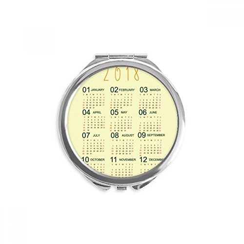 Miroir de maquillage de poche compact avec motif cartoon multicolore