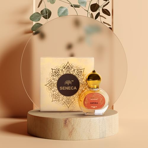Image of Seneca 12ML Amyra Attar - Premium Non-Alcoholic Roll-On Perfume | Long-Lasting Unisex Fragrance, Arabic & French Blend, Ideal for Gifting