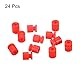 sourcing map RC Vibrationsschutz Gummi Bälle für RC F4 F7 Flugregler M2x6mm Stoßdämpfung Bälle (Rot) 24Pack