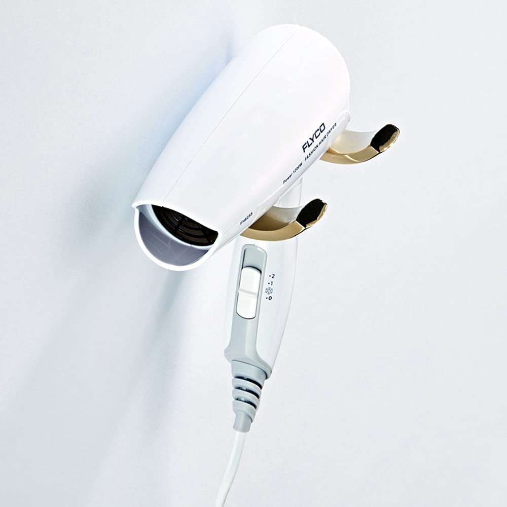 Soporte for secador de pelo montado en la pared Estación de soporte for secador de pelo, Soporte for secador de pelo Compatible con soporte de pared, Soporte for difusor de secador de pelo de latón Or