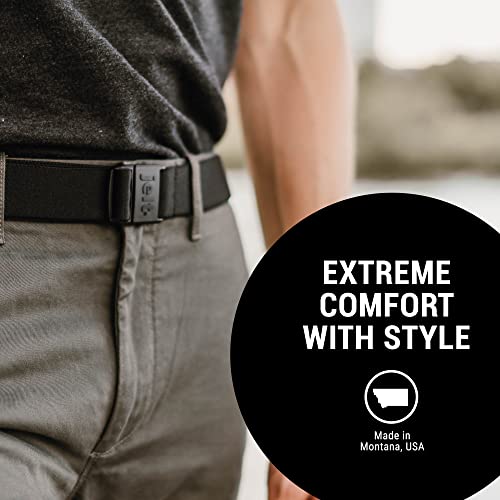 Jeltx Adjustable Elastic Belts For Men And Women, Non-Slip Stretch Belt With Magnetic Belt Buckle And Grippy Gel, Stretchable Fabric Belts For Women And Men, Black #TOP2