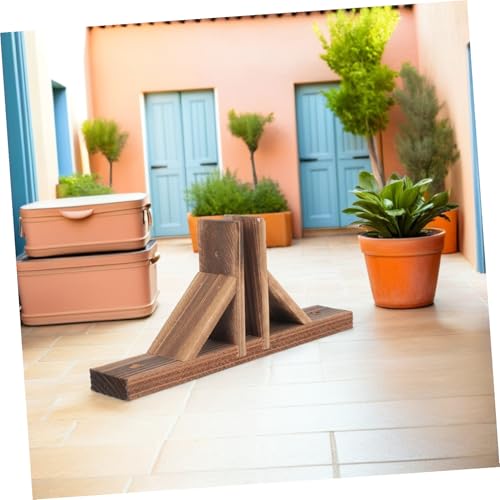 Support clôture bois marron, embase de fixation extérieure pour petite clôture - 7