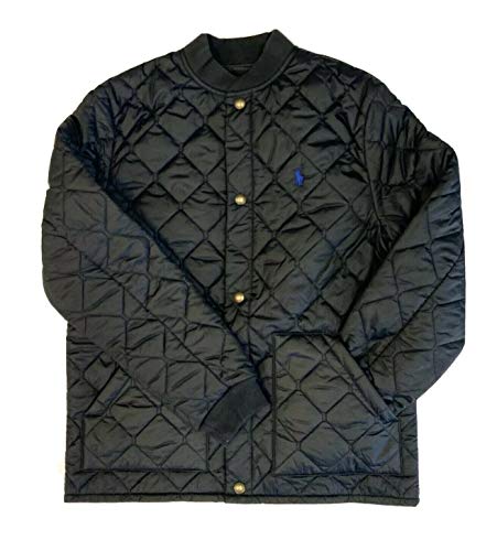 Boys Ralph Lauren Quilted Bomber Jacket Size 8 (Small) Black