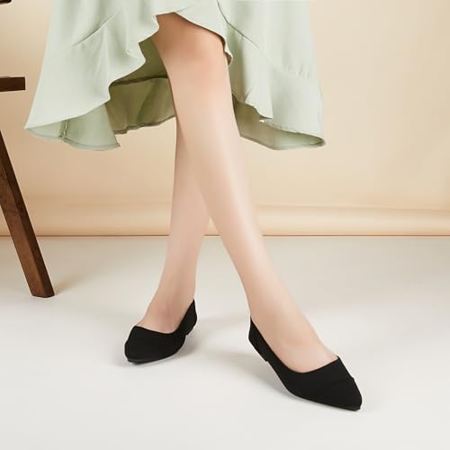Women's Flats Shoes Knit Pointed Toe Ballet Flats Comfortable Dressy Washable Ballerina Flat3