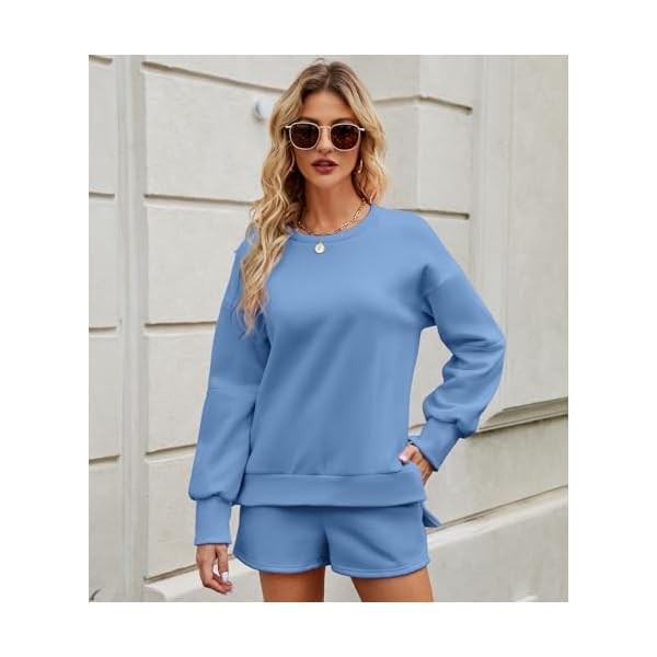 Women 2 Piece Outfits Sweatsuit Oversized Sweatshirt Fall Clothes for women 2023 Fashion Teen Girls Winter Clothes - Image 3