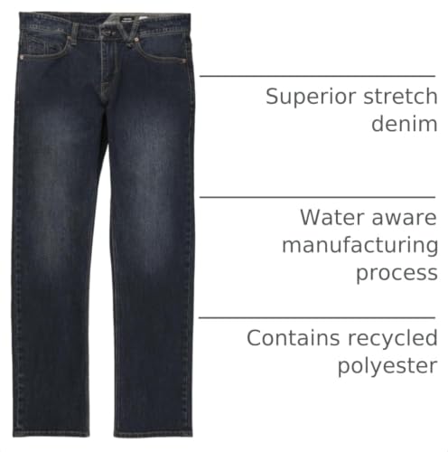 Image of Volcom Men's Solver Stretch Denim Jeans-Modern Fit Pant