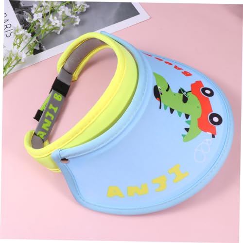 FRCOLOR Kid Protective Spray Proof Visor Hat for Boys and Girls Double Layered Design Lightweight UV Protection for Outdoor Activities Blue2