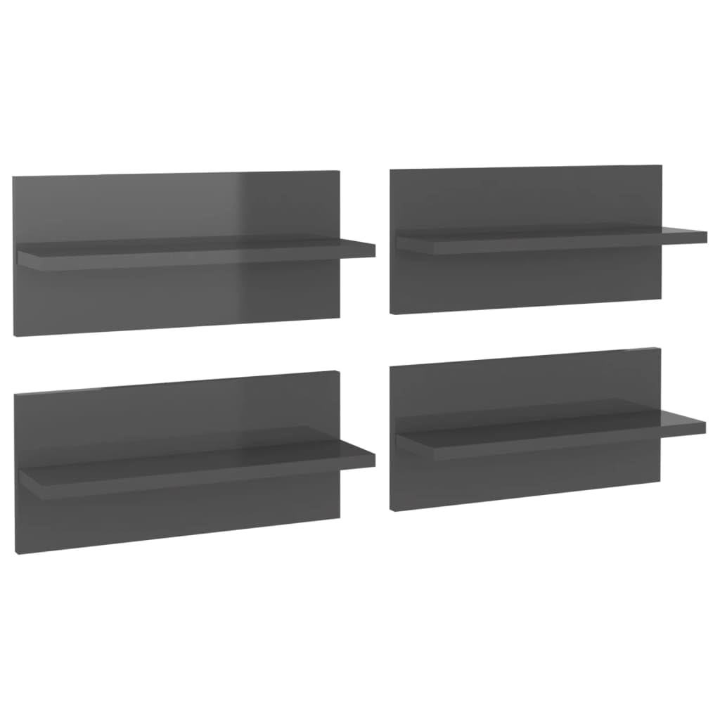 Étagère murale bois gris brillant pour ranger vos livres sans perdre de place
