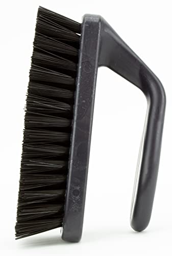 Image of SPARTA Scrub Brush with Iron Shaped Handle and Stiff Bristles, Heavy Duty Scrubber Brush for Kitchen, Bathroom, Shower, Tile, Sink, Carpet and Bakepans, Polypropylene, 6 Inches, Black, (Pack of 6)