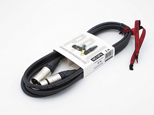 X-LEAD MC10PN030BK Serie PLATINUM - Cable de micrófono profesional de alta calidad - XLR/XLR - cable balanceado - conectores originales NEUTRIK - (3 m, negro) - MADE IN ITALY by INCO