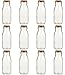 Produktbild Juvale Glasflaschen mit Korkdeckel, transparent, 12 Stück, Milchgläser, Vintage-Stil, Hochzeitsdekoration, DIY, Zuhause, Party, 280 ml