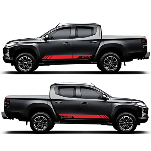 TURIM Truck Car Side Body Stickers Mitsubishi L200 2011-2019 Off Road Pickup Skirt DIY Bar DIY  Tuni
