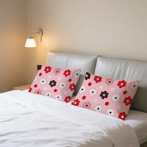 Taie Oreiller 70 x 90 Imperméable : Housse de Coussin Fleur Anti-Tache - 4