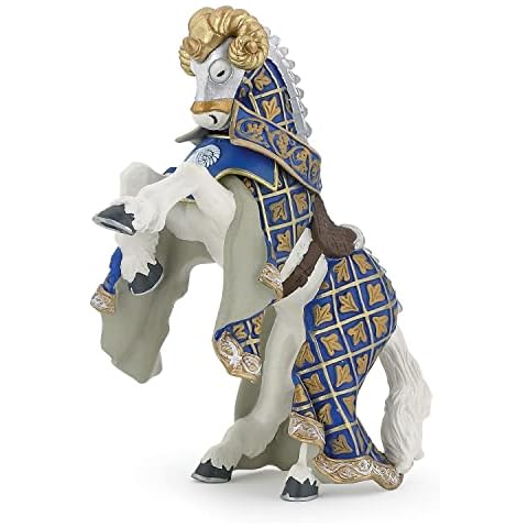 Papo Blue Weapon Master Ram Horse Figurine Cover