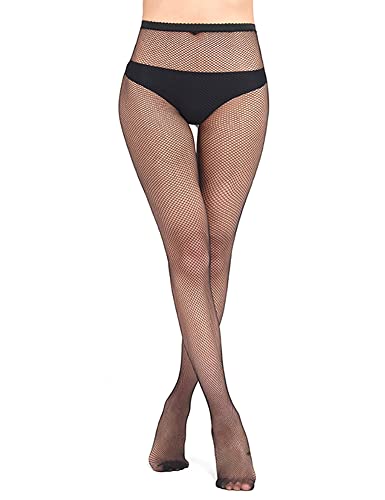 Image of Lastclream High Waisted Fishnet Tights for Women Sexy Fishnets Stockings Full Footed Fishnet Sheer Pantyhose Plus Size