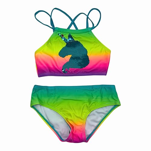 Image of Girls' 2-Piece Tankini Swimsuit Cute Beach Swimwear Summer Bathing Suits for 4-16 Years Girls