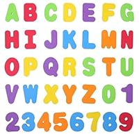 36 Pcs Foam Bath Letters, Bath Letters and Numbers, Removable Alphabet Toys Baby Bath Foam Toys Bathtub Learning Letters & Numbers, for Kids Baby Newborn (Letter A-Z, Number 0-9)