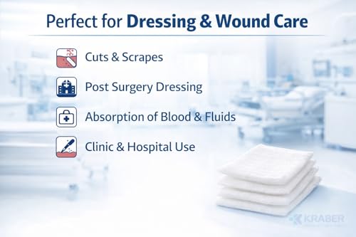 Image of Sterile Gauze Swabs 7.5cm x 7.5cm 12 Ply American Fold - 4 Pack | 100% Cotton ETO Sterilized | Medical Grade Wound Dressing Pads for First Aid & Surgical Use (20, Sterile Gauze)