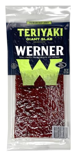 Werner Beef Jerky Slabs, Teriyaki, 15-Pack