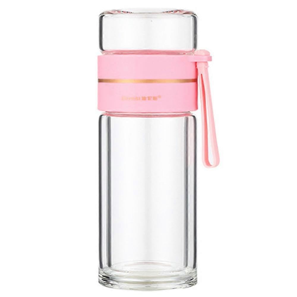 JOYHAPPST Sunrain Double Wall Glass Tea Infuser Bottle Tea Tumbler With Infuser Portable Tea Bottle compa