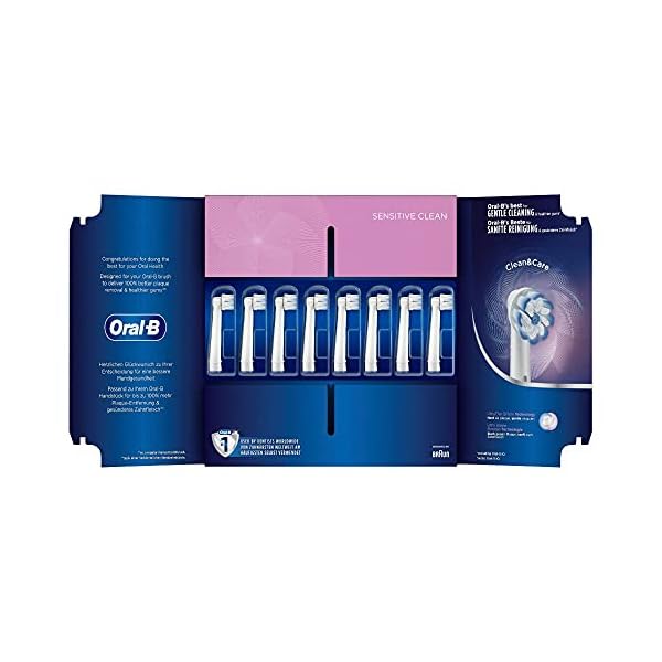 Oral-B Sensitive Clean Aufsteckbürsten & 3DWhite Aufsteckbürsten für elektrische Zahnbürste, 8 Stück, aufhellende…