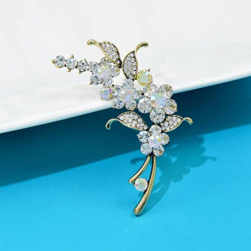 Broches à fleurs en strass d'exception et accessoires de bijoux durables