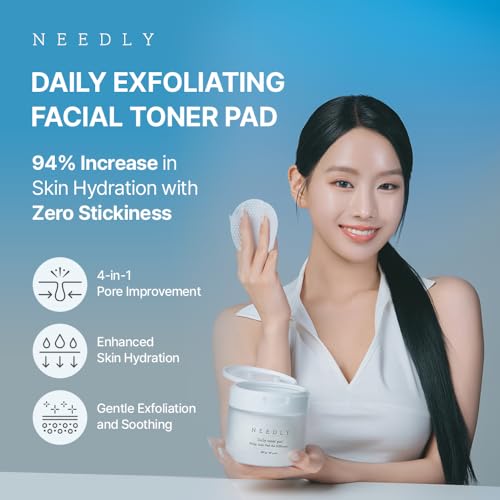 Needly Daily Toner Pad, Exfoliating Facial Pads with BHA & PHA, Deep Hydration, Pore Minimizer for Face, Centella, Tea Tree, High Volume Essence, Extra Large Cotton Pad, Korean Skin Care (60 Pads) - Image 3