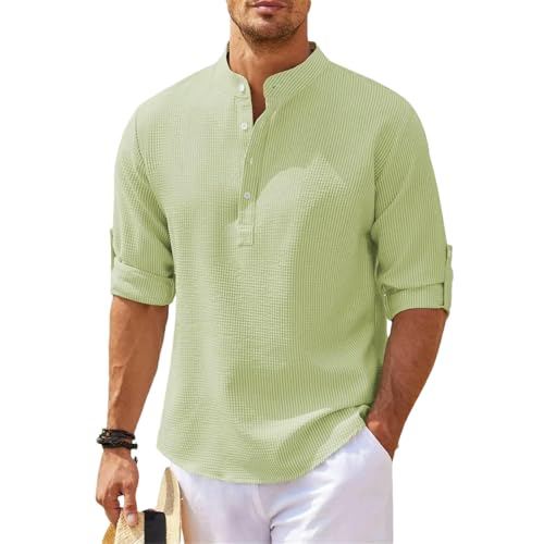 T-shirt col montant homme vintage en couleur unie et finitions soignées